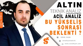 ACİL ALTIN ANALİZİ BU YÜKSELİŞ SONRASI BEKLENTİ NEDİR [upl. by Somar34]