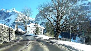 Switzerland 107 Camera on board Grindelwald BE in winter [upl. by Macri]