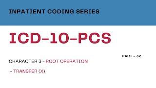 Inpatient Coding Training Series ICD10PCS  Part 32Character3  Root Operations  Group4 Transfer [upl. by Settle]