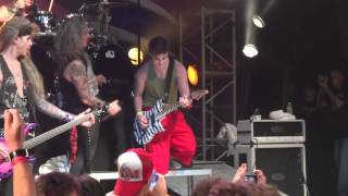 FAN PLAYS STEEL PANTHER ONSTAGE WITH THE BAND [upl. by Wein846]