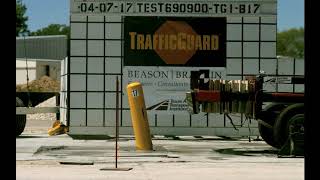 ASTM F3016 Removable Bollard Crash Test S30 P1 [upl. by Aknahs]