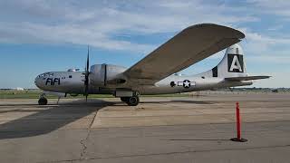 B29 Superfortress quotFIFIquot start up Wright R3350 radials at idle [upl. by Eanrahs]