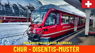 Cab Ride Chur  DisentisMustér Rhaetian Bahn Switzerland train drivers view 4K [upl. by Etteyniv537]