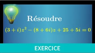 équation du second degré à coefficients complexes • La méthode expliquée sur un exemple • Prépa MPSI [upl. by Asiaj]