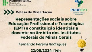 Banca de defesa de dissertação  Fernando Pereira Rodrigues [upl. by Ailecnarf126]