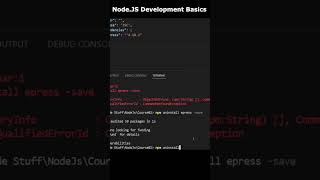 Basics of NodeJs DEV  modules  NPM  packagejson nodejs coding [upl. by Atenaz281]