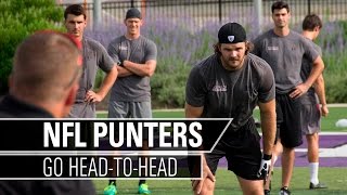 NFL Punters Compete HeadToHead  Kohls Kicking [upl. by Saticilef489]