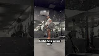 Snatch Grip Deficit RDL  Hamstring Workout legday hamstrings [upl. by Tansey]