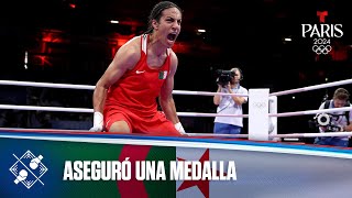 Imane Khelif de Argelia venció a Anna Hamori y aseguró una medalla  Juegos Olímpicos París 2024 [upl. by Oilejor]