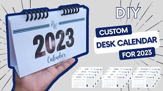 How to Make a Desk Calendar UPDATED FOR 2024  DIY Desk Calendar with FREE TEMPLATE using Canva [upl. by Harrington795]