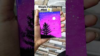 Simple Painting Ideas trending canvas painting viralvideo [upl. by Abrahams]