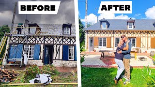 TIMELAPSE 1 AN DE RENOVATION  UN COUPLE RENOVE UNE MAISON NORMANDE EN 30 MIN [upl. by Elocaj]