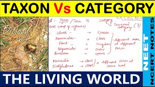 What is Taxon  Taxon Vs Category  The Living World NCERT Notes  Crystal Clear Concept  NEET2022 [upl. by Elleimac]