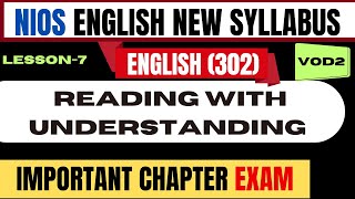 nios new syllabus 2024 class 12  NIOS class 12 english chapter 7  most important questions English [upl. by Darla]