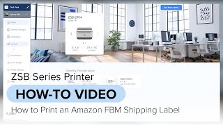 How to Print an Amazon FBM Shipping Label Fulfillment by Merchant Desktop  ZSB Series Printer [upl. by Nylecyoj]