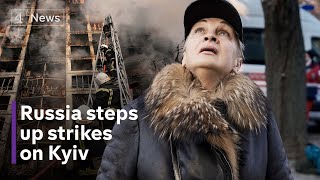 Russia Ukraine conflict airstrikes hit civilian buildings across Kyiv [upl. by Flossy]