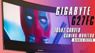 Gigabyte G27FC 27 inch 165 Hz curved Gaming Monitor Bangla review  HS  2021 [upl. by Erland]