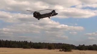 Chinook helicopter practice with fast and low flying [upl. by Ical]