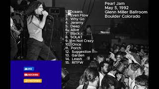 Super RARE Pearl Jam May 5 1992 Glenn Miller Ballroom Boulder Colorado Full Show LIVE Concert 90s [upl. by Lama]