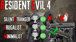 Resident Evil 4  Frugalist Minimalist Silent Stranger TrophyAchievement Guide [upl. by Arimat]