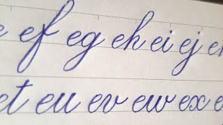 Joining letter e in copperplate calligraphy by bic pen  handwriting practice [upl. by Ferro958]