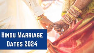 2024 Vivah Marriage Muhurat Dates  Auspicious Hindu Marriage 2024  2024 Hindu Marriage Calendar [upl. by Lehcor333]