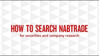 How to search nabtrade for securties and company research [upl. by Lally5]