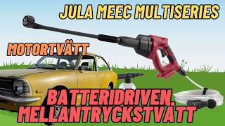 Testar batteridriven mellantryckstvätt från Jula Motortvätt Meec Tools Multiseries 18 volt [upl. by Pine]