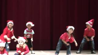 Jingle Bells  Christmas dance song in Chomels Preschool Concert 2012 [upl. by Darnok]