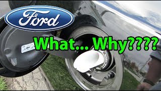 Fords Not So Easy Fuel Capless Fuel Filler System on Mustang GT [upl. by Dnivra969]