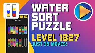 Water Sort Puzzle Level 1827 Walkthrough 39 Moves [upl. by Jemma]