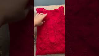 Red ♥️ Georgette Chikankari Embroidery Kurti ethnicwear fashion kurti trending shorts viral [upl. by Ekal865]