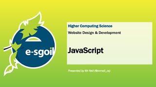 eSgoil HCS Websites 3  JavaScript [upl. by Yesoj517]