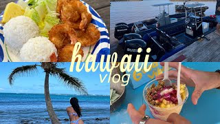 hawaii vlogexploring fresh food beaches nāpali boat tour 𓆉🌊🐚🌺🥥 [upl. by Feeney886]