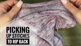 an easier way to fix mistakes  Picking Up Stitches to Rip Back  Knitty Natty  Tutorials [upl. by Anaujal435]