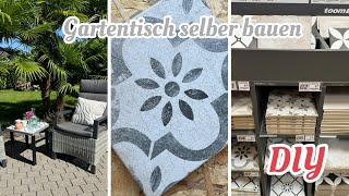 Fliesentisch einfach bauen Gartendeko Gartentisch selbst bauen DIY [upl. by Arissa488]