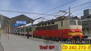 MSTS ►Os 4613 ►2422723►TraťBP ►Tišnov  Břeclav 25 ► Jackey CZ [upl. by Kcirdor]