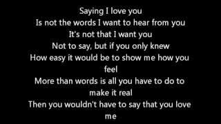 More Than Words Extreme Lyrics [upl. by Waldman854]