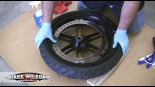 Tubeless Motorcycle Tire Change Tire Changing [upl. by Aliuqahs]