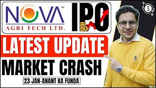 Nova AgriTech IPO Latest update  Stock market crash today  23012024 [upl. by Bolanger]