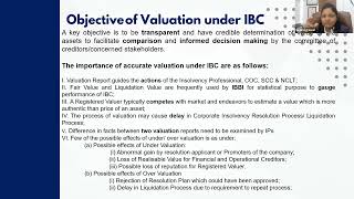 Webinar  Valuation under IBC and its relevant case laws [upl. by Odnomyar]