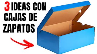 3 MANUALIDADES PARA TRANSFORMAR CAJAS DE ZAPATOS  SHOW DE MANUALIDADES [upl. by Enilrahc]