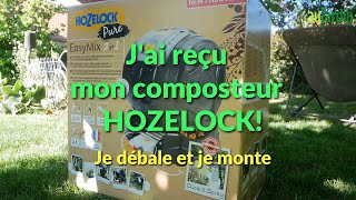 UNBOXING 😃 COMPOSTEUR rotatif HOZELOCK Pure EasyMix 2en1  Déballage et présentation [upl. by Bez]