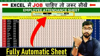 Automated 🔥 Attendance Sheet  Attendance Sheet in Excel  MS Excel [upl. by Lanam397]