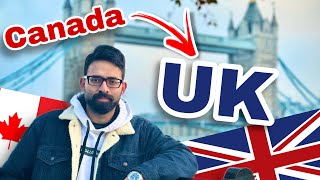 From CANADA 🇨🇦 to UK 🇬🇧  Complete Journey  First Day in UK 🇬🇧 [upl. by Richardo]