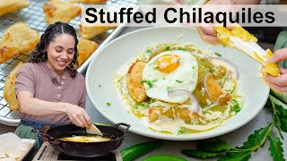 QuesoLicious Stuffed Chilaquiles Verdes [upl. by Edwards]