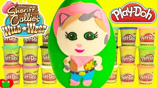 Sheriff Callie Play Doh Surprise Egg Learning 123 with Wood Puzzle [upl. by Lapham]