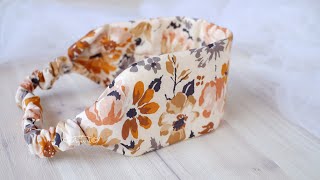 Simple Headband for Beginners  DIY Headband from Scrap Fabric [upl. by Farmer608]