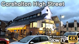 Winter Evening Walk on Carshalton High Street  Slow TV [upl. by Enrobialc629]