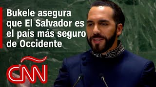 Discurso completo de Bukele en la Asamblea de la ONU seguridad en El Salvador redes sociales y más [upl. by Imer646]